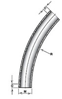 45º x 12 Inch (in) Radius Elbows