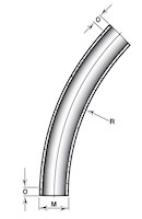 45º x 36 Inch (in) Radius Elbows