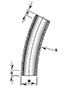 22 1/2º x 24 Inch (in) Radius Elbows