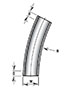 22 1/2º x 48 Inch (in) Radius Elbows